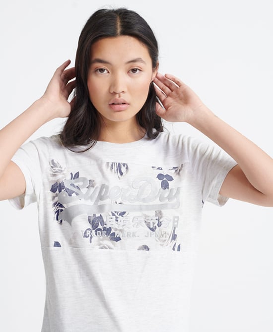 Superdry Vintage Logo Rose Panel T-Shirt