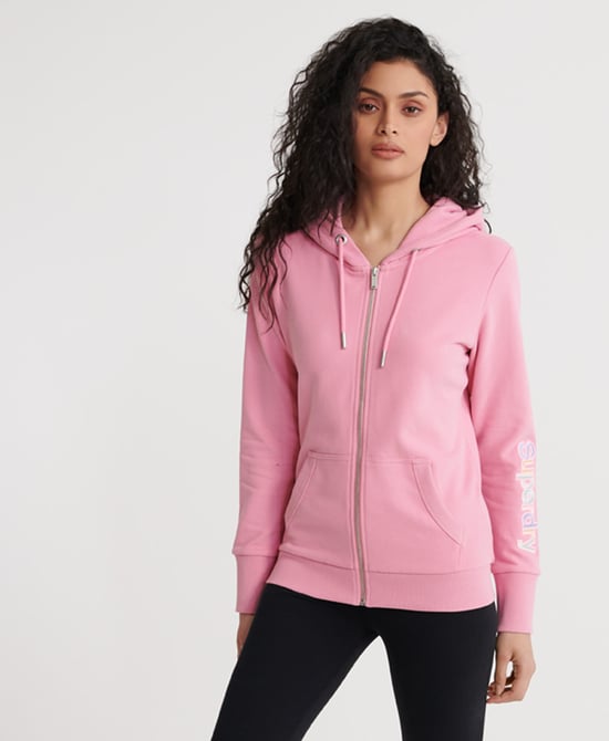 Superdry Swiss Logo unbrushed Zip hoodie