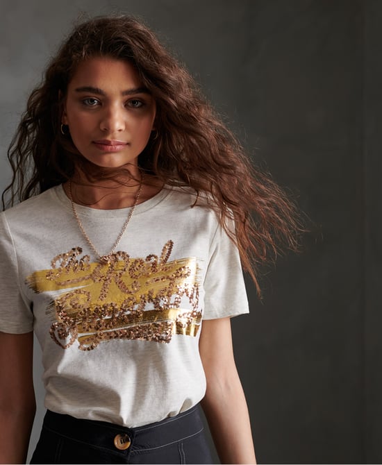 Superdry The Real Foil Sequin T-Shirt