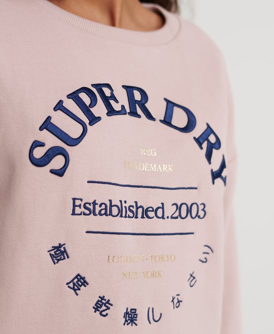 Superdry Embroidered Serif Brushed Sweatshirt