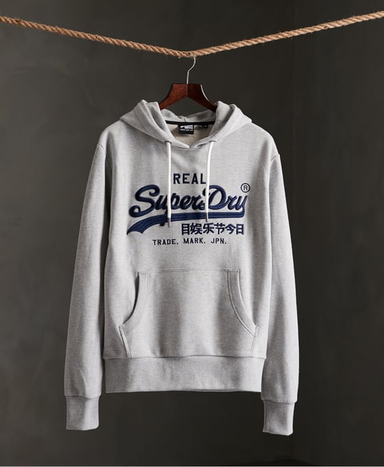 Superdry Vintage Logo Monogram Embroidered Hoodie