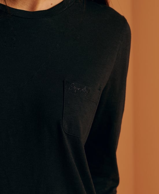 Superdry Organic Cotton Scripted Long Sleeved Crew Top