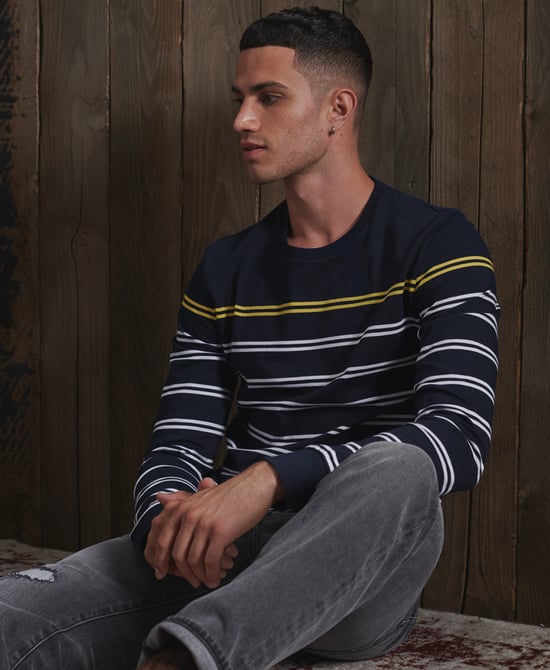 SUPERDRY Organic Cotton Long Sleeved Breton Top