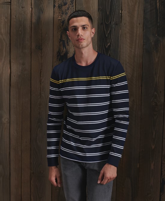 SUPERDRY Organic Cotton Long Sleeved Breton Top