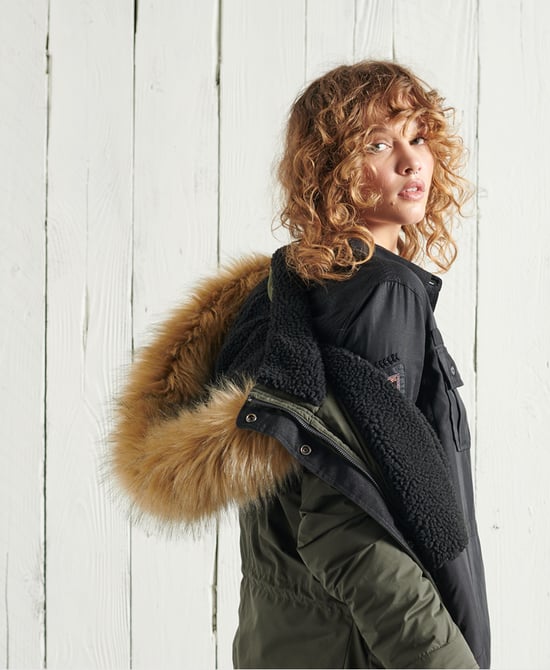 Superdry Nadare Microfibre Parka Coat