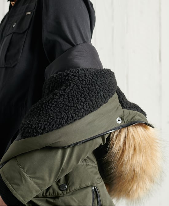 Superdry Nadare Microfibre Parka Coat