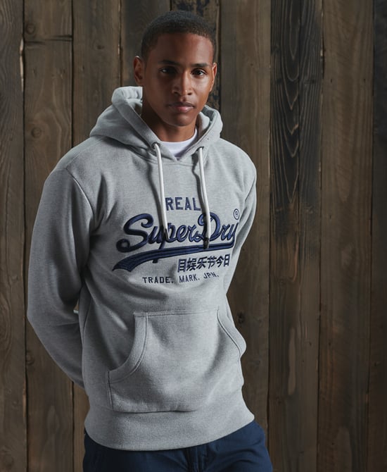 Superdry Vintage Logo Brushed Embroidered Hoodie