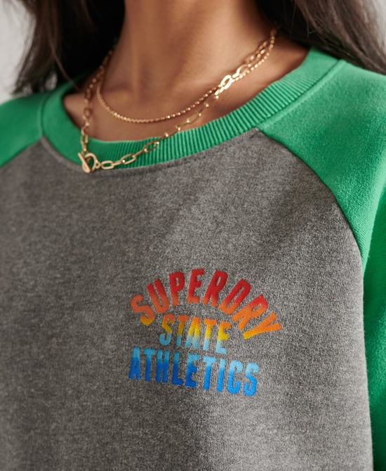 Superdry Rainbow Fade Raglan Crew Sweatshirt