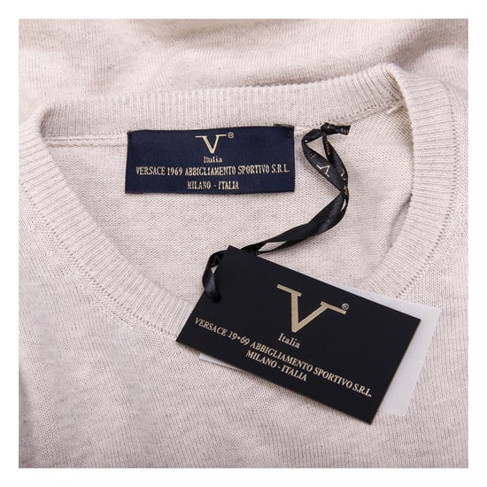 V 1969 Italia Mens Sweater Long Sleeves Round Neck