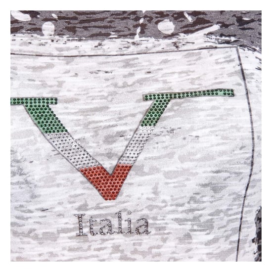 V 1969 Italia Womens T-shirt Short Sleeves Round Neck Black AVA