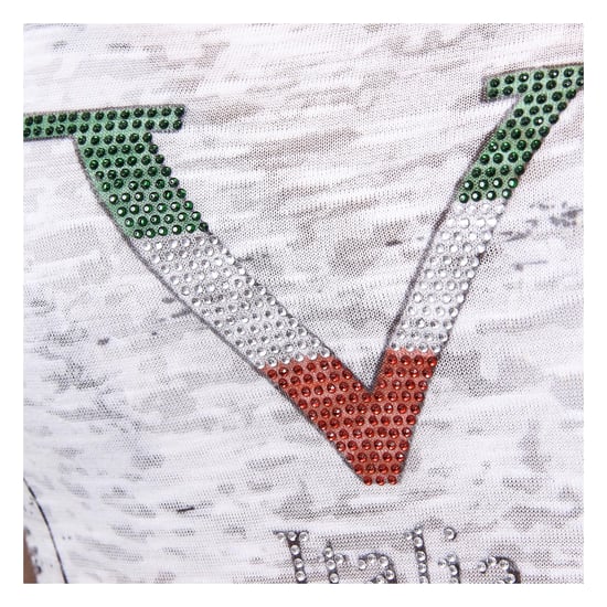 V 1969 Italia Womens T-shirt Short Sleeves Round Neck Black AVA