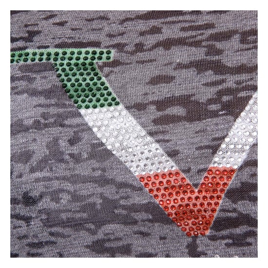 V 1969 Italia Womens T-shirt Short Sleeves Round Neck Grey AVA
