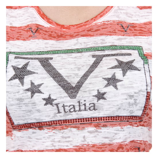 V 1969 Italia Womens T-shirt Short Sleeves Round Neck Multicolor CHARLOTTE