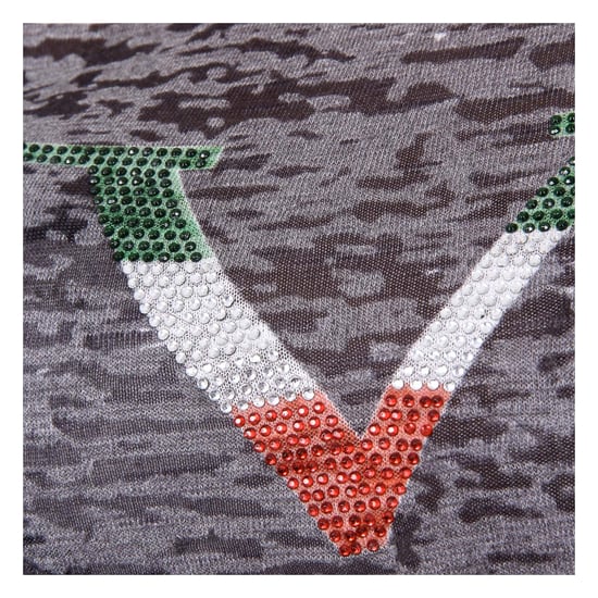 V 1969 Italia Womens T-shirt Short Sleeves Round Neck White AVA