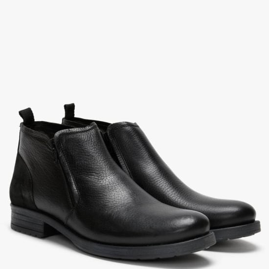 Ottonkern Leather Double Zip Ankle Boots