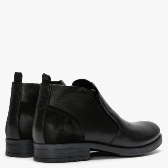 Ottonkern Leather Double Zip Ankle Boots