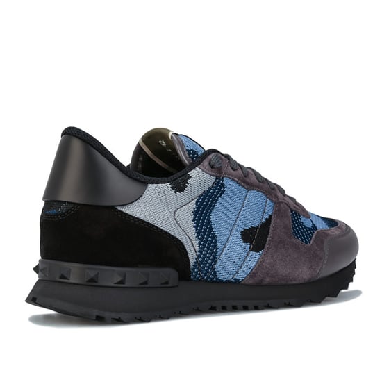 Men's Valentino Mesh Fabric Rockrunner Trainers in Blue