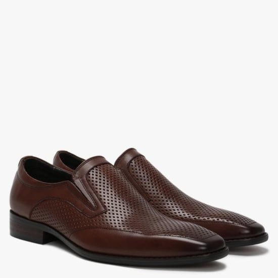 Daniel Xanthins Leather Laser Cut Loafers