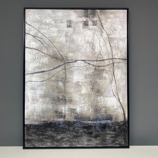 Abstract Painted Canvas with Black Frame 90x120