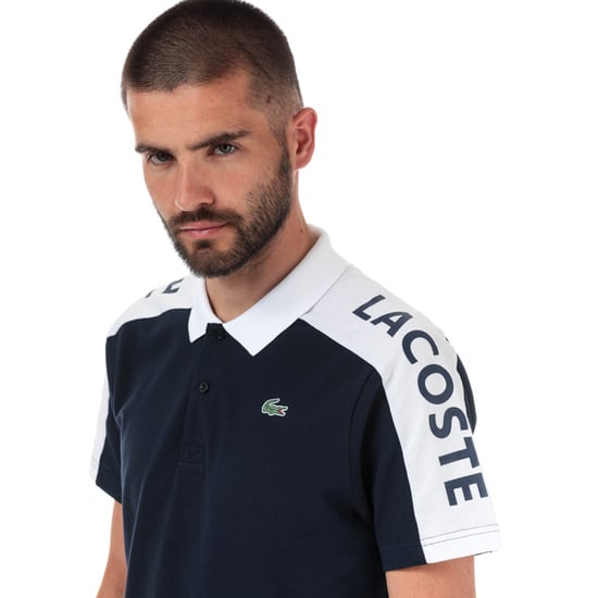 Men's Lacoste Regular Fit Pique Polo in Navy