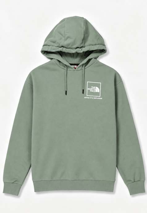 The North Face Womens Back New Fine Box Hoodie in Green - Image 3