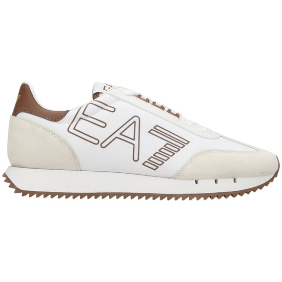 EA7 Emporio Armani Men's Shoe Logo Print Comfort Classic Look Lace-Up Trainers - Image 2