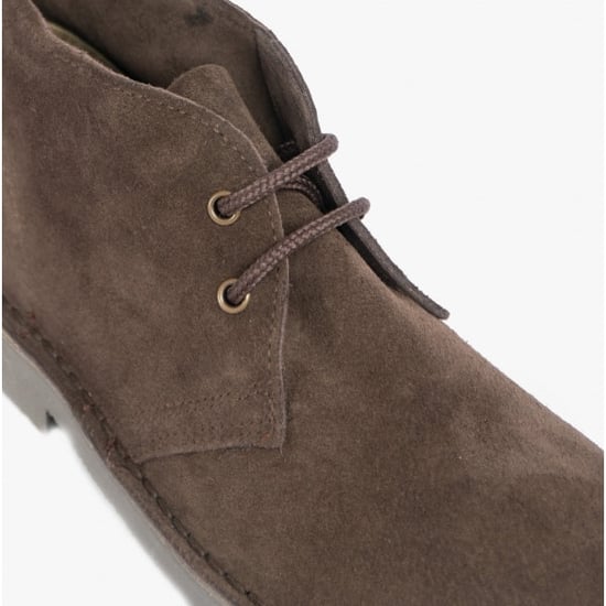 Roamers M467DBS Unisex Desert Boots Dark Brown - Image 5