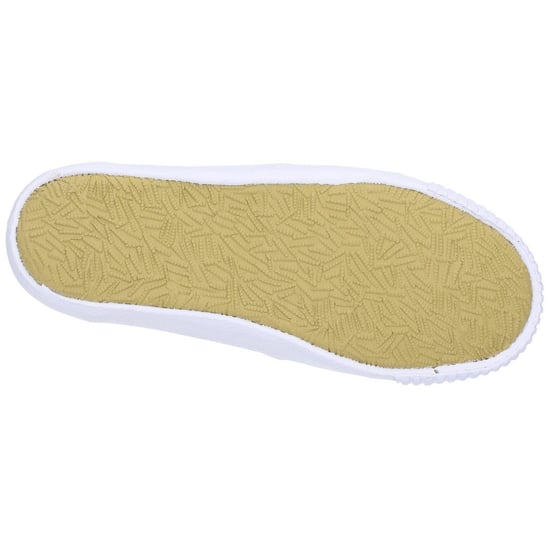 99248 Unisex Canvas Touch Fasten Plimsolls White - Image 4