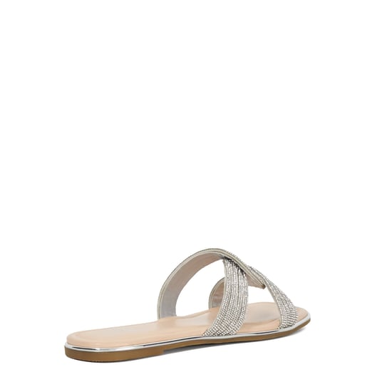 Dune Ladies Lavenham - Diamante Flat Heel Sandals - Image 4
