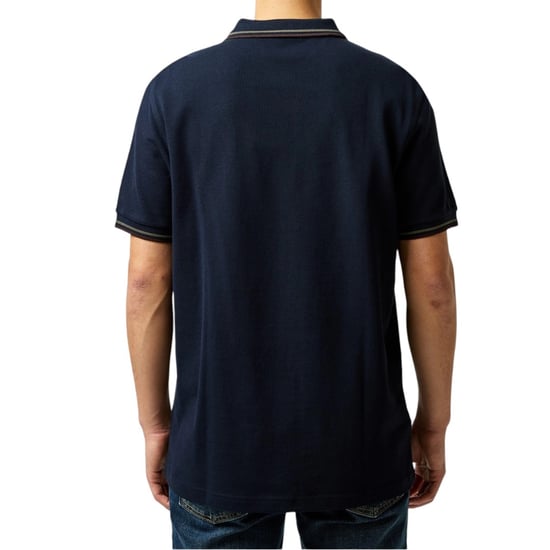 Fred Perry M3600 Twin Tipped Polo Shirt In Navy - Image 4