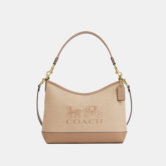 Laurel Shoulder Bag in Canvas with Horse and Carriage - Image 1