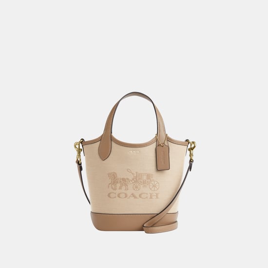 Hanna Bucket Bag in Canvas with Horse and Carriage - Image 1