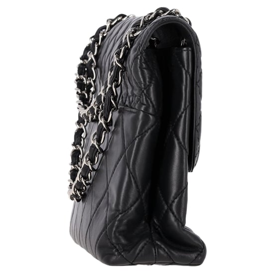 Chanel Maxi Quilted In The Business Flap Bag in Black Calfskin Leather - Image 2