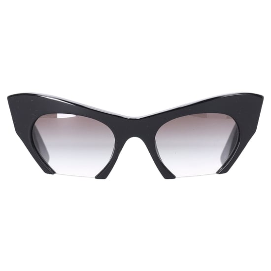 Miu Miu SMU 10OS Semi Rimless Cat Eye Sunglasses in Black Acetate - Image 1