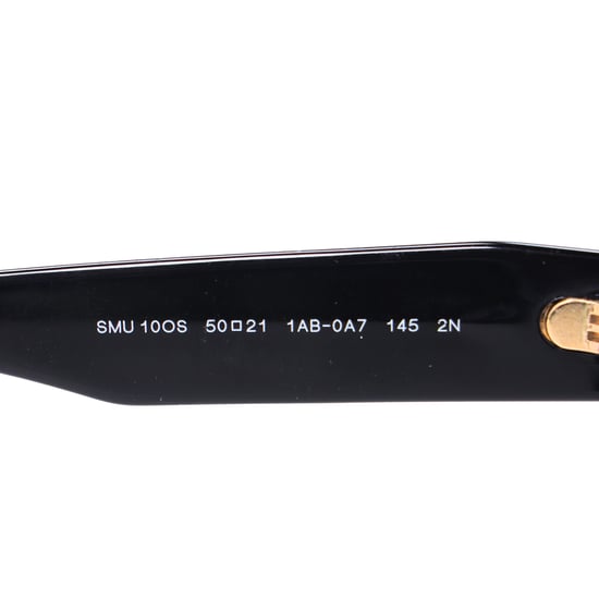 Miu Miu SMU 10OS Semi Rimless Cat Eye Sunglasses in Black Acetate - Image 6