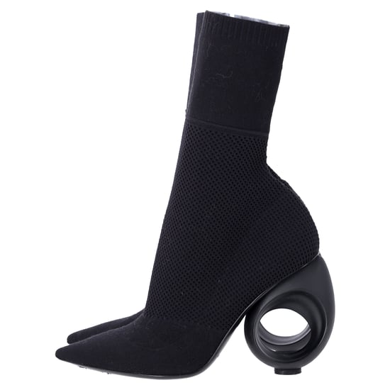 Burberry Kimberley Pointed Toe Ankle Boots in Black Knit Stretch Fabric - Image 2