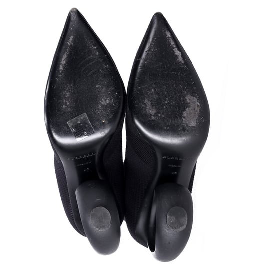 Burberry Kimberley Pointed Toe Ankle Boots in Black Knit Stretch Fabric - Image 5