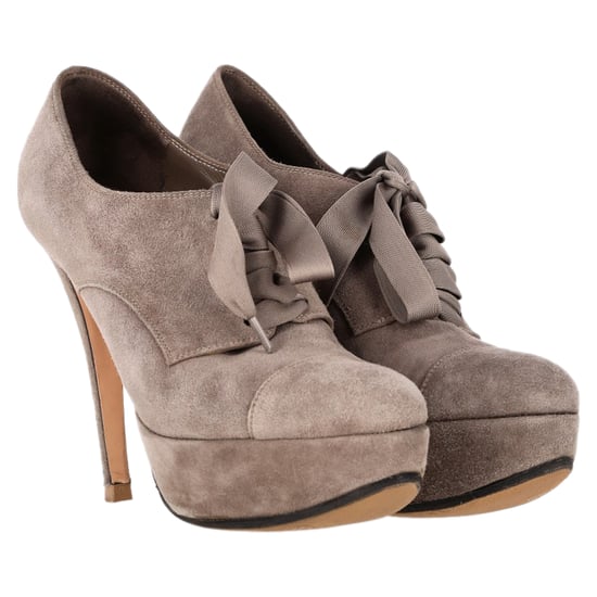 Gianvito Rossi Lace-Up Platform Ankle Boots in Beige Suede - Image 4