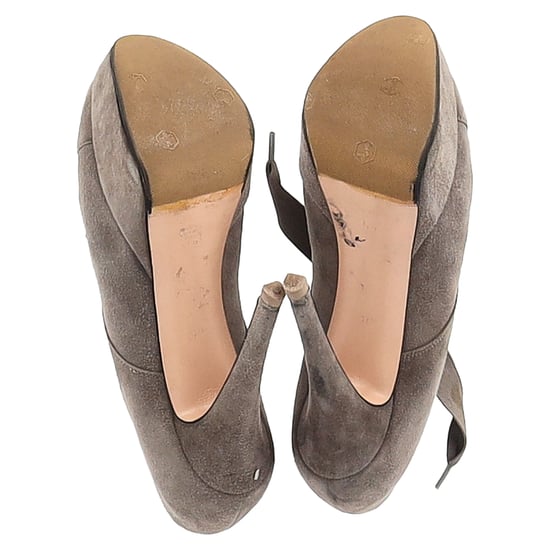 Gianvito Rossi Lace-Up Platform Ankle Boots in Beige Suede - Image 6