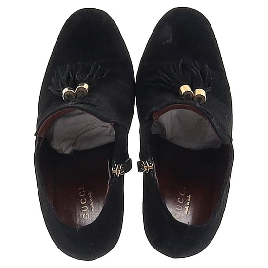 Gucci Mischa Tassel Detail Ankle Boots in Black Suede - Image 3