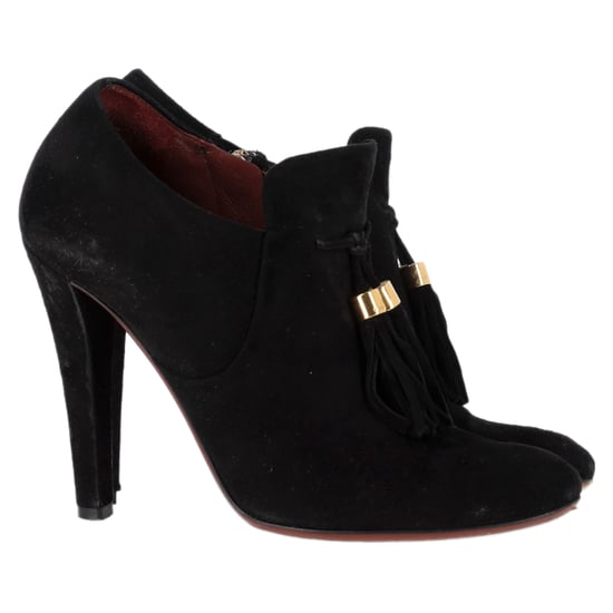 Gucci Mischa Tassel Detail Ankle Boots in Black Suede - Image 1