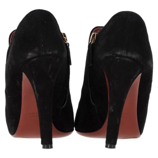 Gucci Mischa Tassel Detail Ankle Boots in Black Suede - Image 5