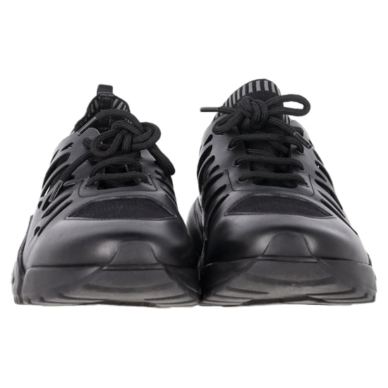 Salvatore Ferragamo Raintop Low-Top Sneakers in Black Mixed-Media - Image 2
