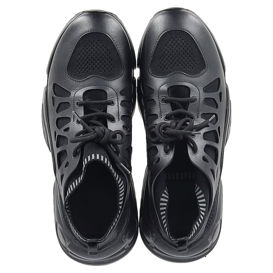 Salvatore Ferragamo Raintop Low-Top Sneakers in Black Mixed-Media - Image 3