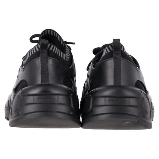 Salvatore Ferragamo Raintop Low-Top Sneakers in Black Mixed-Media - Image 5