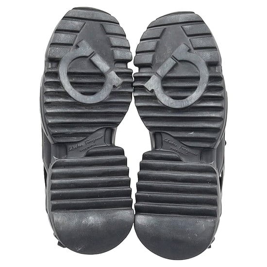 Salvatore Ferragamo Raintop Low-Top Sneakers in Black Mixed-Media - Image 6