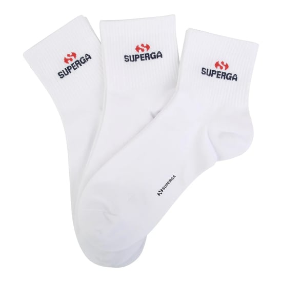 Superga Unisex Adult Logo Ankle Socks (Pack Of 3) (White) - Image 1