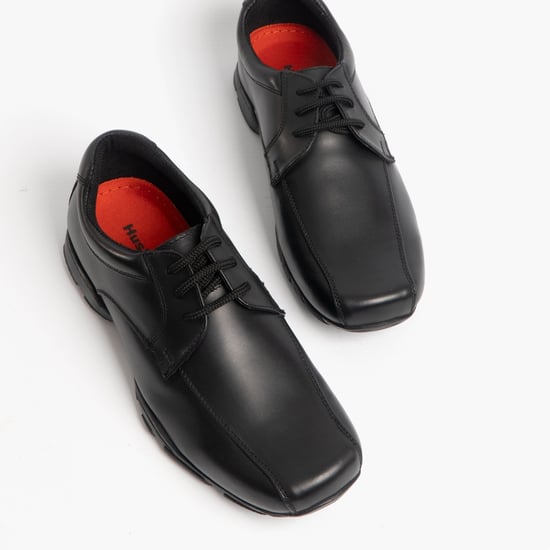 VINCENTE Boys Leather Derby School Shoes Black - Image 2