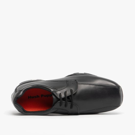 VINCENTE Boys Leather Derby School Shoes Black - Image 4