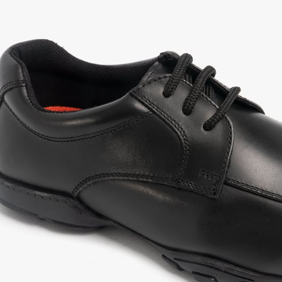 VINCENTE Boys Leather Derby School Shoes Black - Image 6